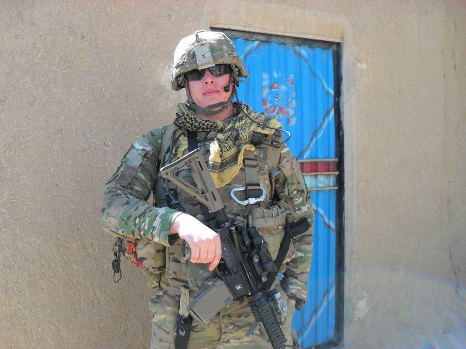 John during military service in Afghanistan