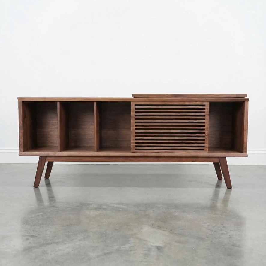 The Camden — Custom Record Player Stand by Frontline Crafted