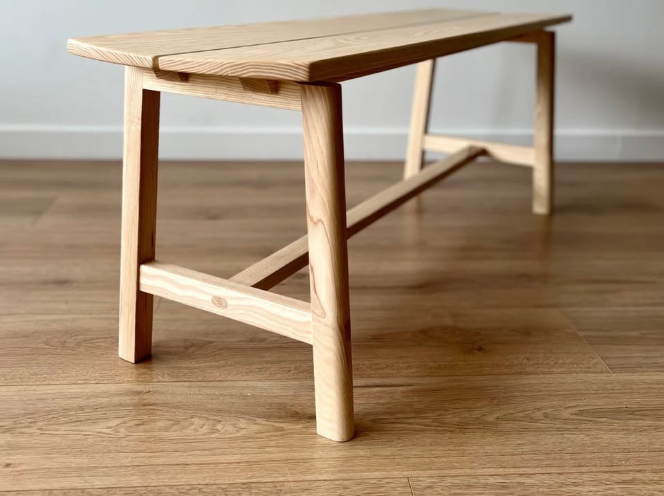 The Nara — Custom Minimalist Bench by Frontline Crafted